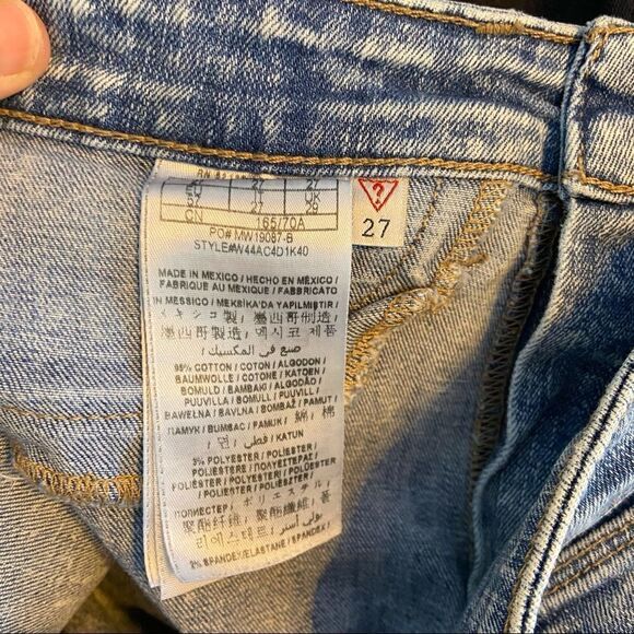 Guess stone washed 1981 skinny cut off shorts - Picture 5 of 7